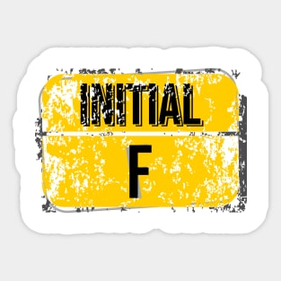 For initials or first letters of names starting with the letter f Sticker